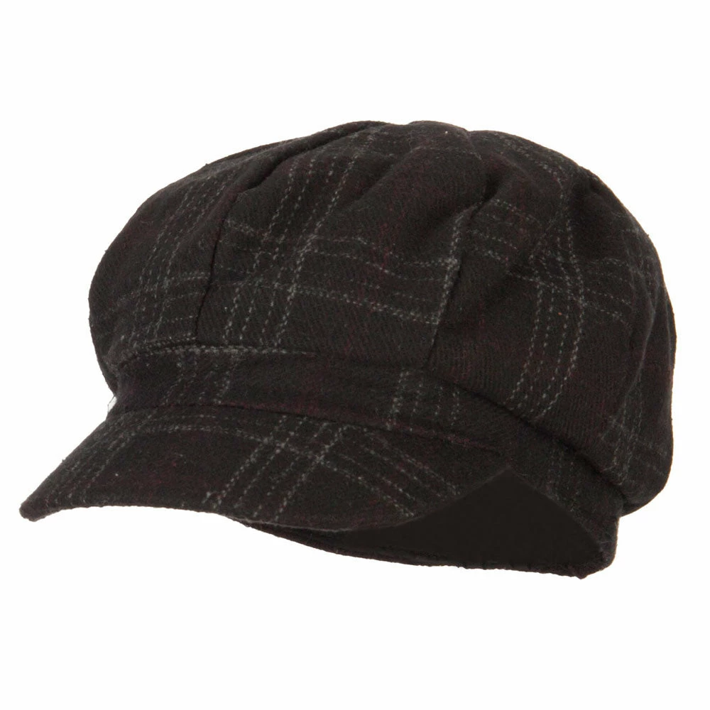Something Special Classic Plaid Patterned Newsboy Cap 3 Something Special Classic Plaid Patterned Newsboy Cap