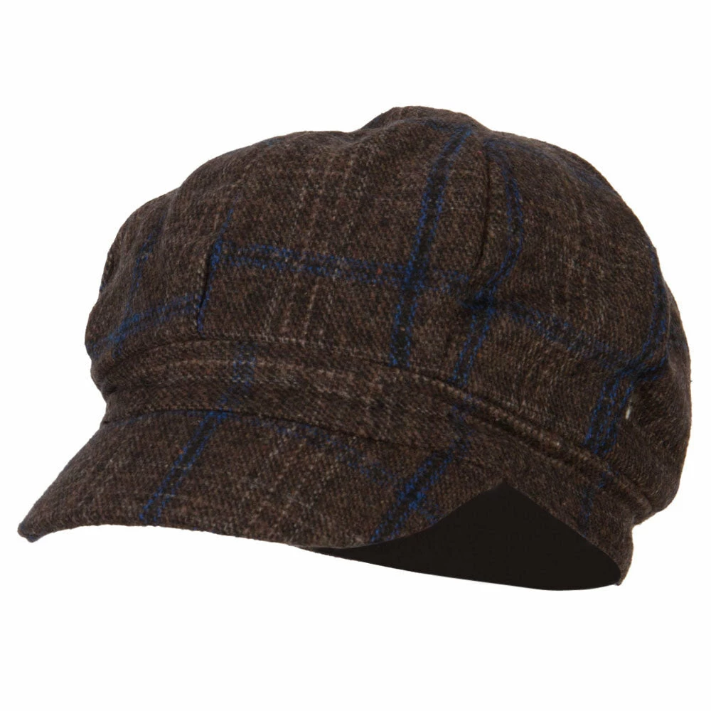 Something Special Classic Plaid Patterned Newsboy Cap 13 Something Special Classic Plaid Patterned Newsboy Cap - Image 11