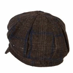 Something Special Classic Plaid Patterned Newsboy Cap 33 Something Special Classic Plaid Patterned Newsboy Cap -Adams Shop as002nb brown 2