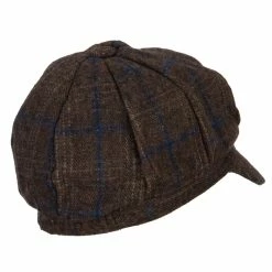 Something Special Classic Plaid Patterned Newsboy Cap 34 Something Special Classic Plaid Patterned Newsboy Cap -Adams Shop as002nb brown 3