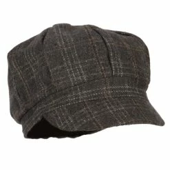 Something Special Classic Plaid Patterned Newsboy Cap 30 Something Special Classic Plaid Patterned Newsboy Cap -Adams Shop as003nb grey 4