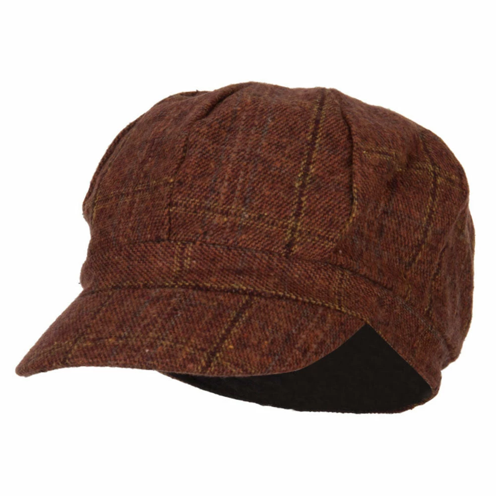 Something Special Classic Plaid Patterned Newsboy Cap 18 Something Special Classic Plaid Patterned Newsboy Cap - Image 16