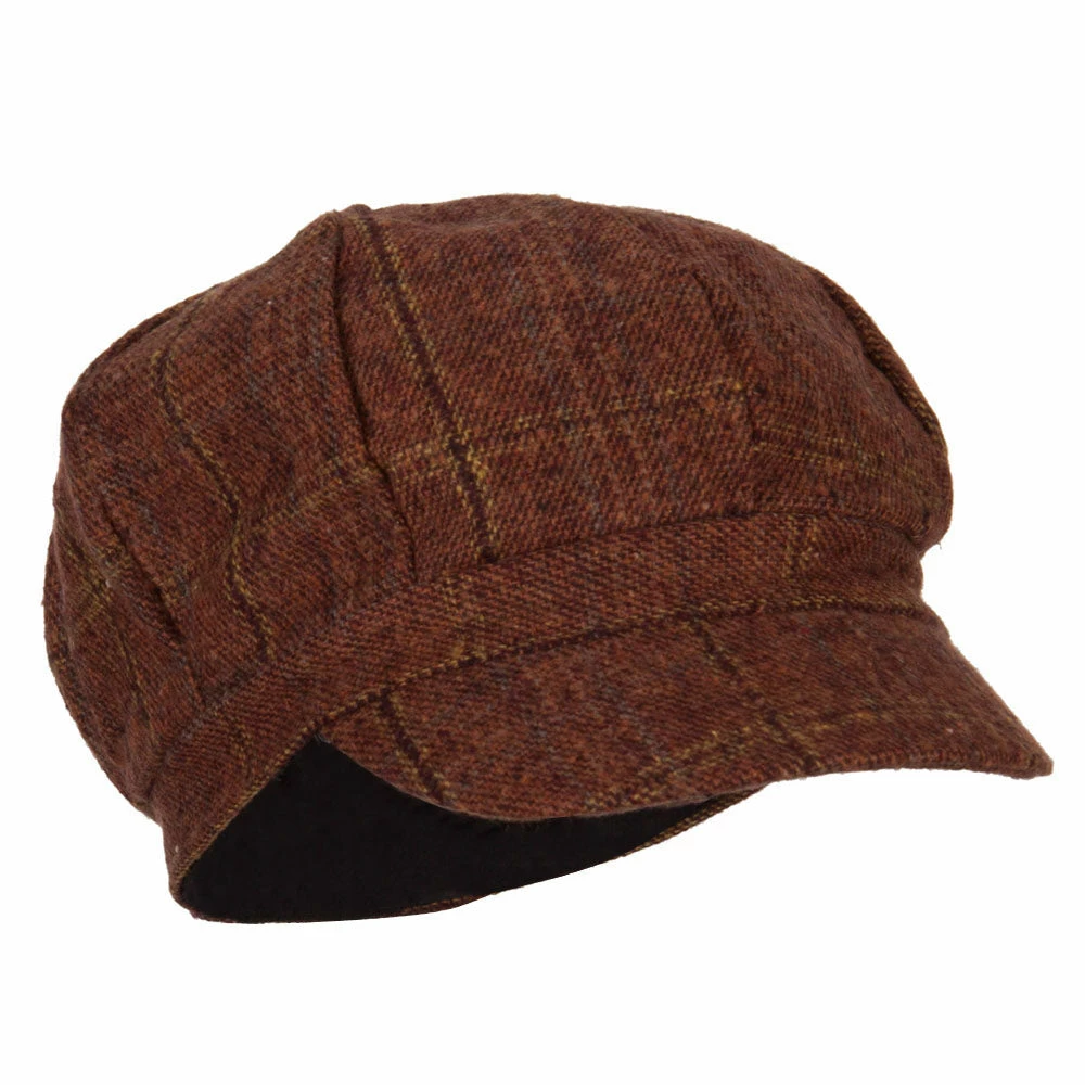 Something Special Classic Plaid Patterned Newsboy Cap 21 Something Special Classic Plaid Patterned Newsboy Cap - Image 19