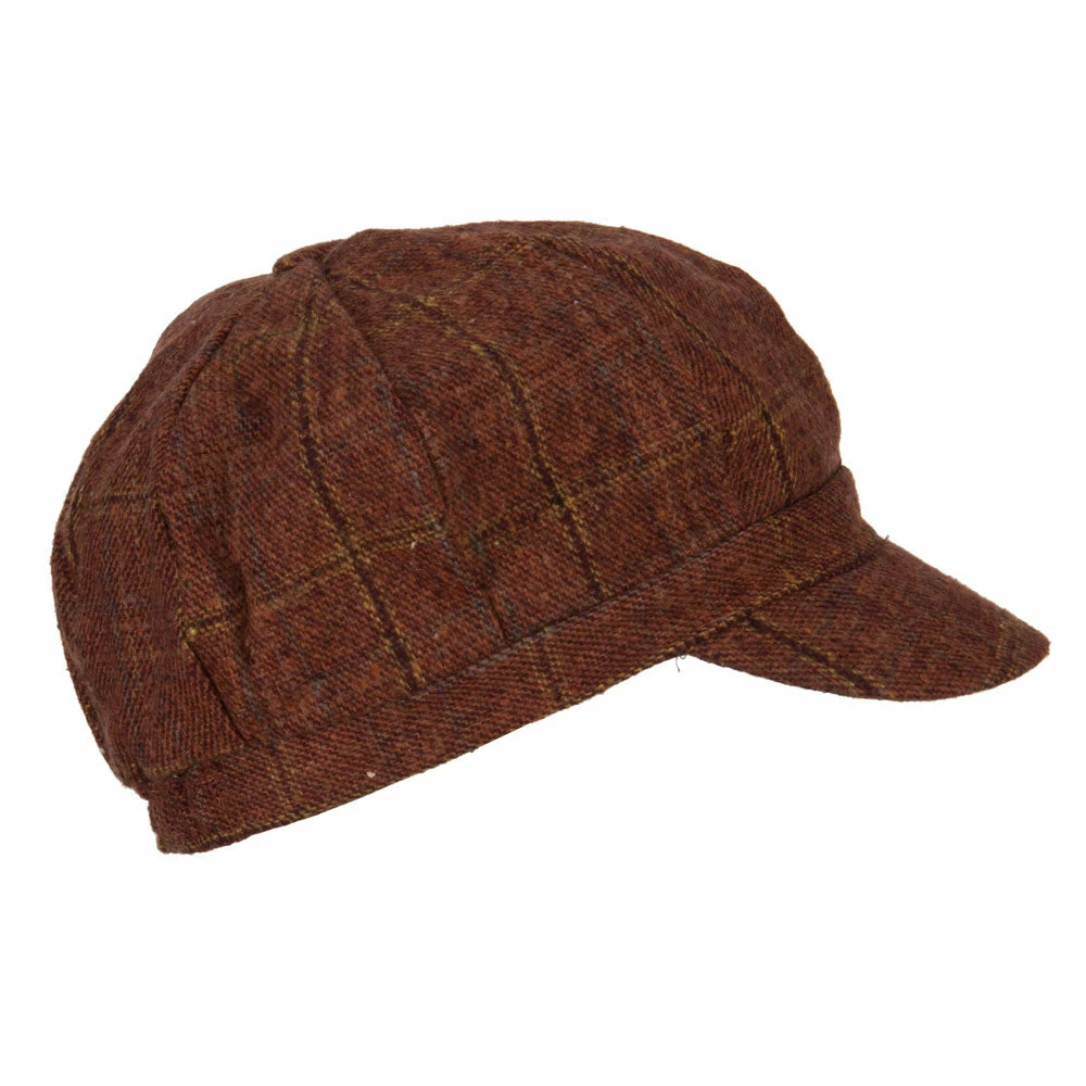 Something Special Classic Plaid Patterned Newsboy Cap 22 Something Special Classic Plaid Patterned Newsboy Cap - Image 20