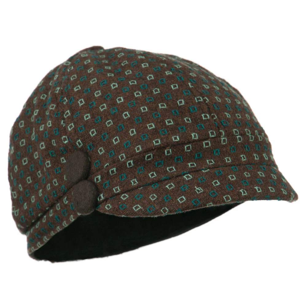 Jeanne Simmons Gaby 2 Button 6 Panel Cabbie Cap 3 Jeanne Simmons Gaby 2 Button 6 Panel Cabbie Cap