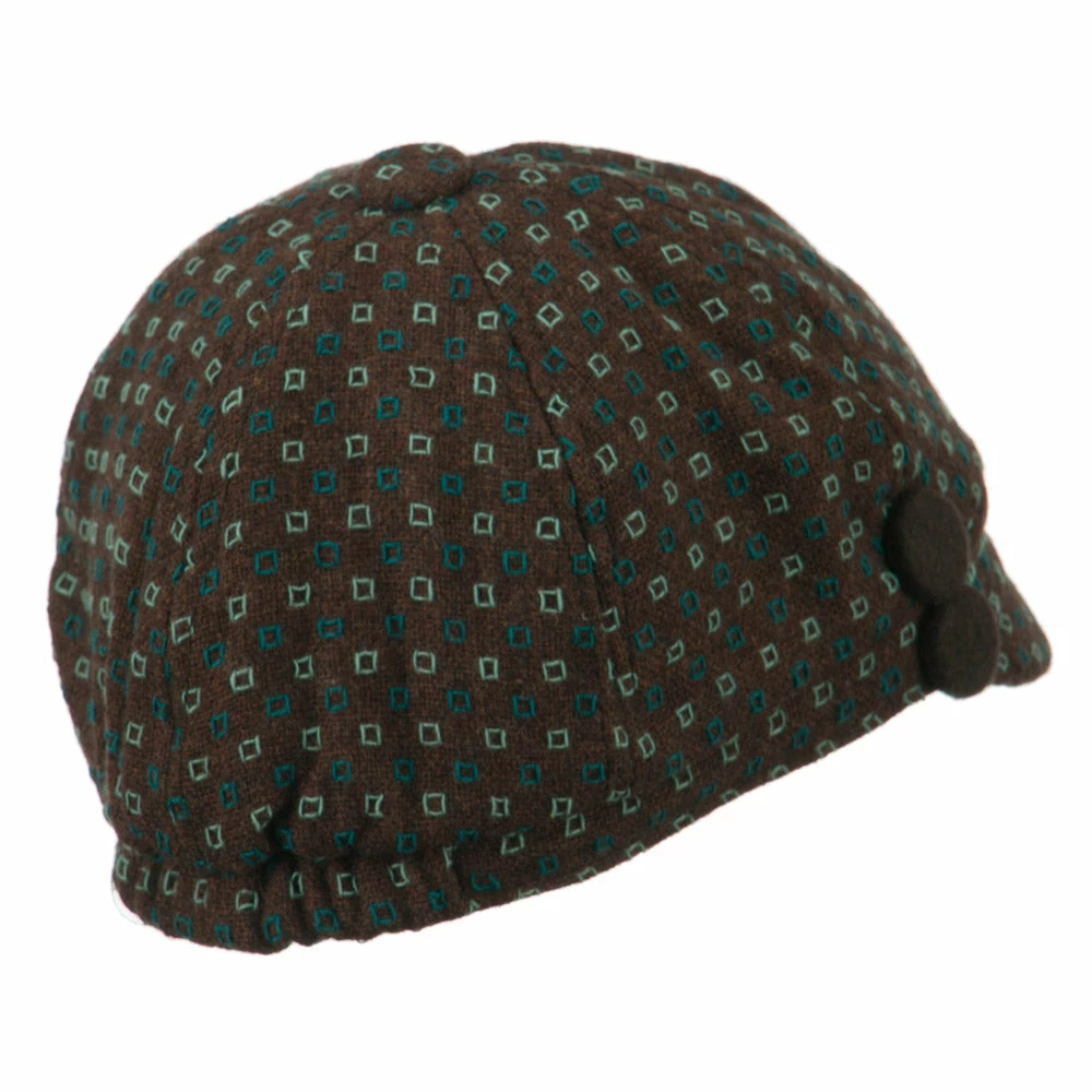Jeanne Simmons Gaby 2 Button 6 Panel Cabbie Cap 4 Jeanne Simmons Gaby 2 Button 6 Panel Cabbie Cap - Image 2