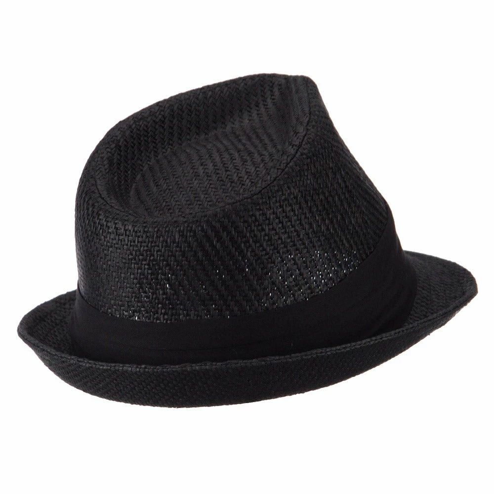 Hatiya Toyo Fedora Hat With Black Band 5 Hatiya Toyo Fedora Hat With Black Band - Image 3
