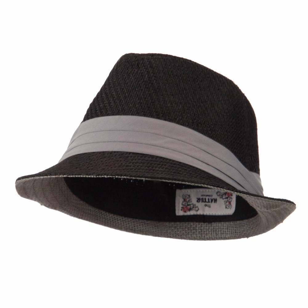 Hatiya Toyo Fedora Hat With Black Band 28 Hatiya Toyo Fedora Hat With Black Band - Image 26