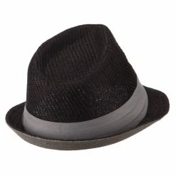 Hatiya Toyo Fedora Hat With Black Band 79 Hatiya Toyo Fedora Hat With Black Band -Adams Shop bb002cf black grey 3 2