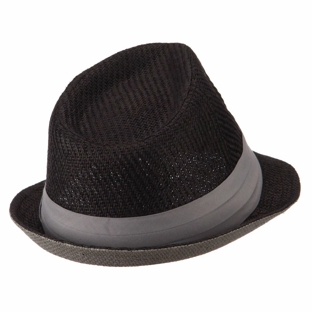 Hatiya Toyo Fedora Hat With Black Band 30 Hatiya Toyo Fedora Hat With Black Band - Image 28