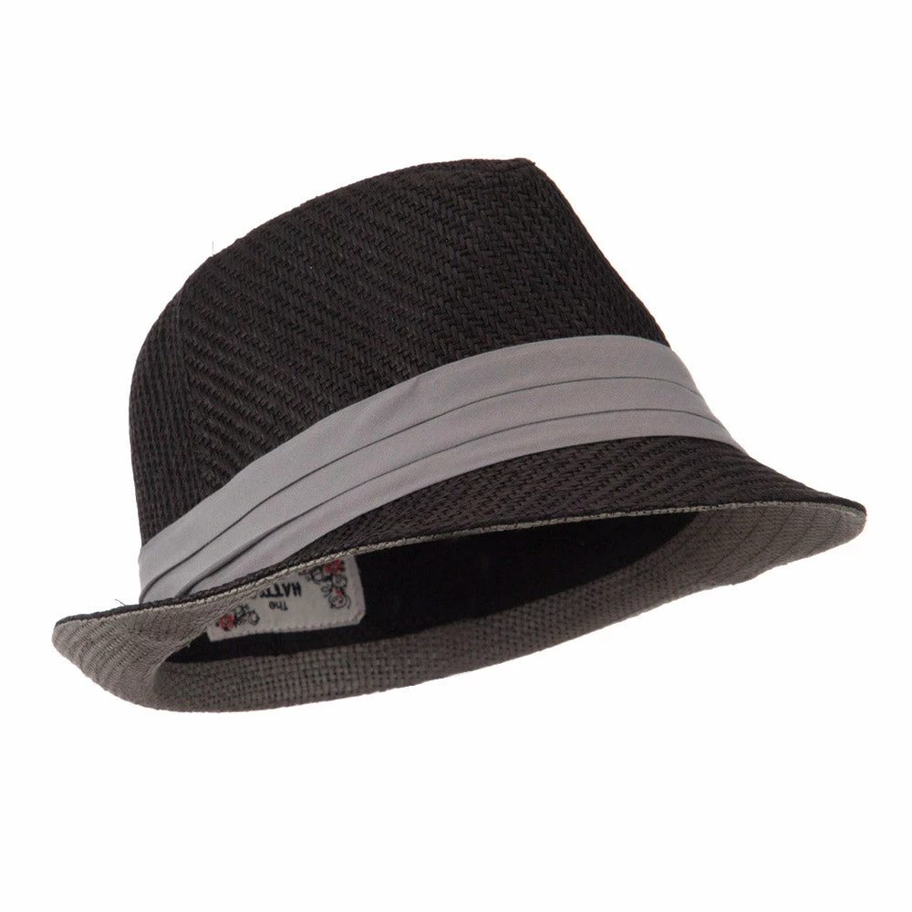 Hatiya Toyo Fedora Hat With Black Band 31 Hatiya Toyo Fedora Hat With Black Band - Image 29
