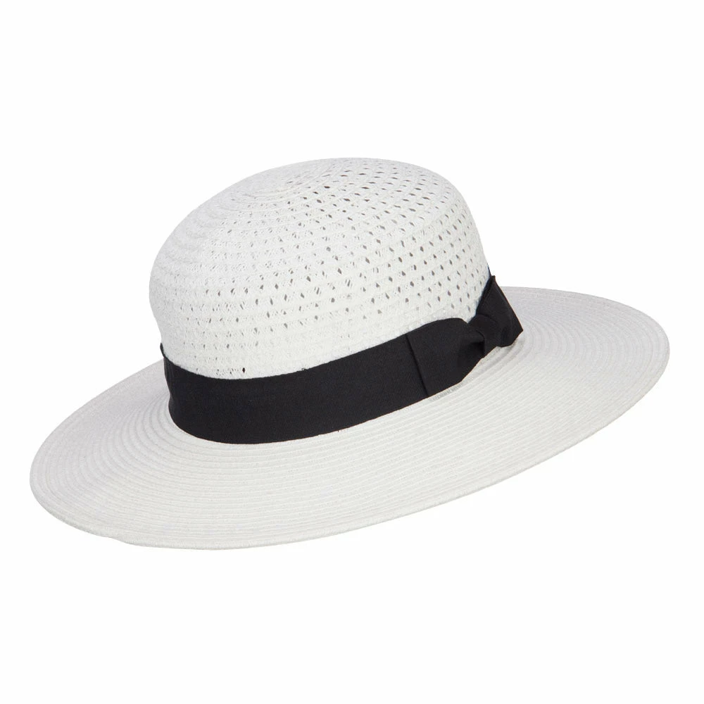 Hatiya Band Boater Panama Hat 5 Hatiya Band Boater Panama Hat - Image 3