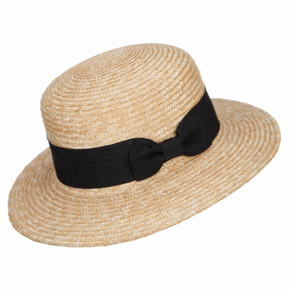 Jeanne Simmons UPF 50+ Wheat Straw Boater Hat 5 Jeanne Simmons UPF 50+ Wheat Straw Boater Hat - Image 3