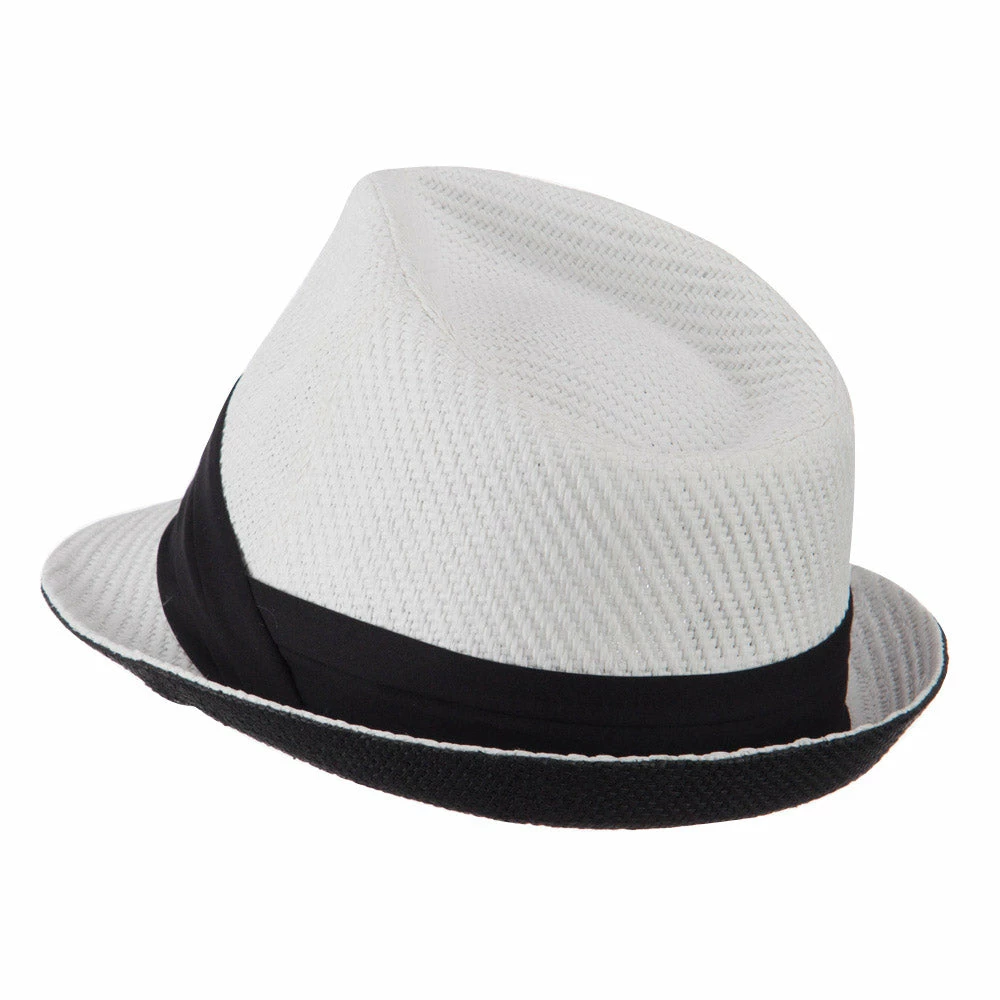 Hatiya Toyo Fedora Hat With Black Band 9 Hatiya Toyo Fedora Hat With Black Band - Image 7