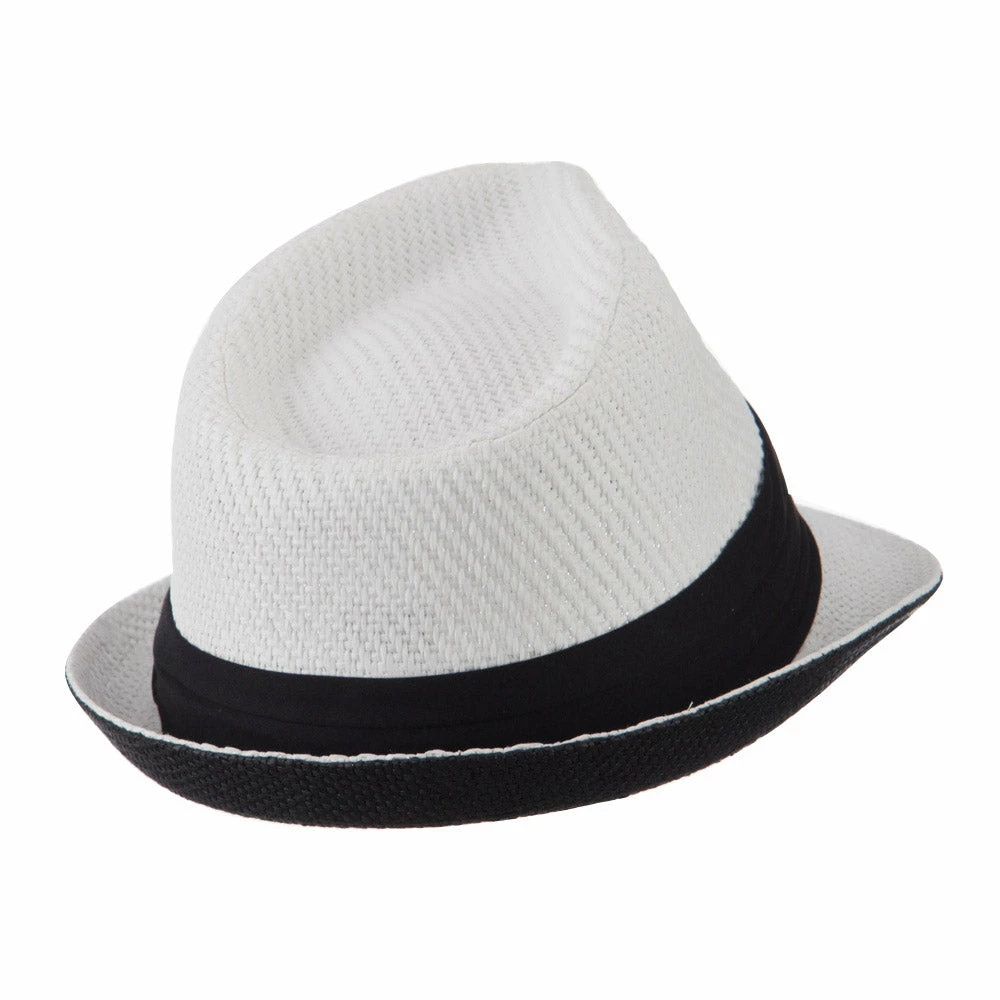 Hatiya Toyo Fedora Hat With Black Band 10 Hatiya Toyo Fedora Hat With Black Band - Image 8