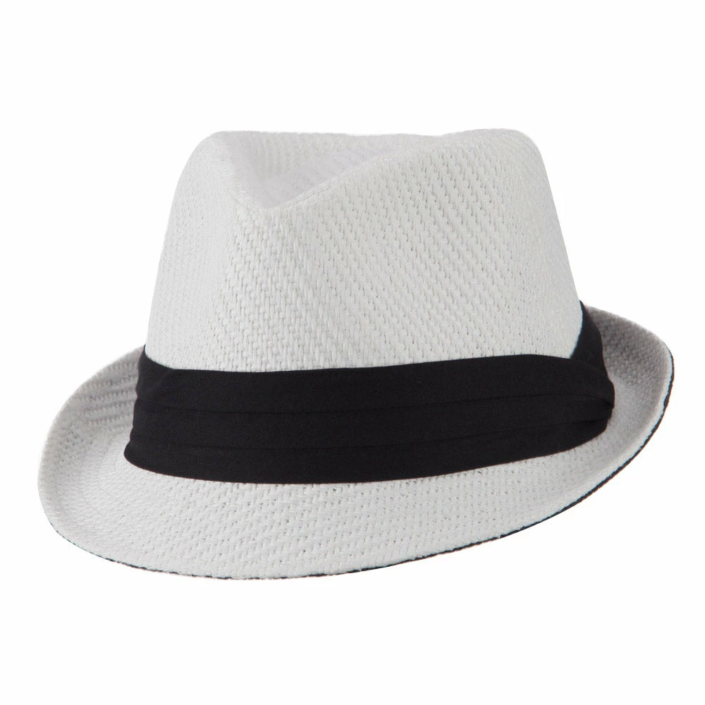Hatiya Toyo Fedora Hat With Black Band 12 Hatiya Toyo Fedora Hat With Black Band - Image 10