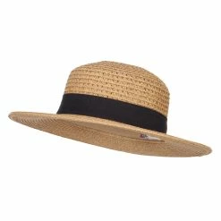 Hatiya Band Boater Panama Hat 27 Hatiya Band Boater Panama Hat -Adams Shop bb003pe tan 1 1