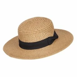 Hatiya Band Boater Panama Hat 29 Hatiya Band Boater Panama Hat -Adams Shop bb003pe tan 3 1