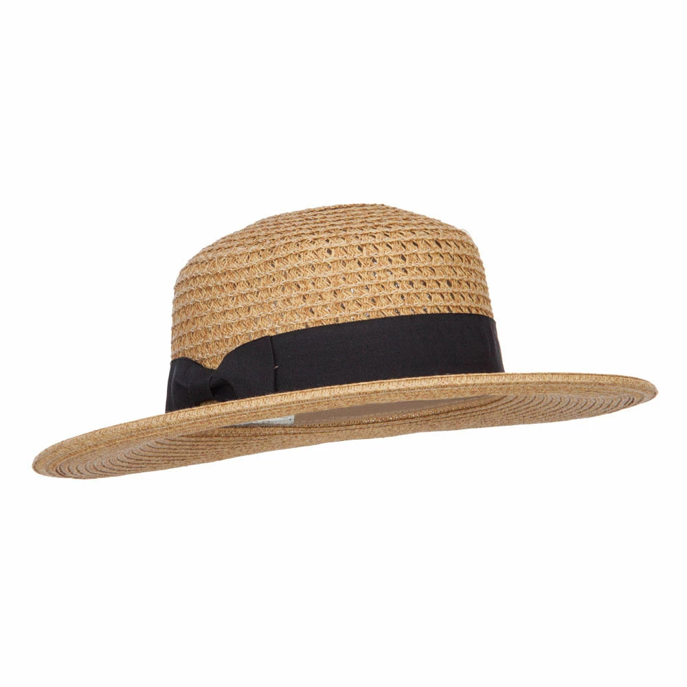 Hatiya Band Boater Panama Hat 12 Hatiya Band Boater Panama Hat - Image 10