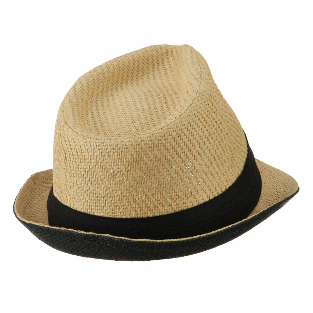 Hatiya Toyo Fedora Hat With Black Band 35 Hatiya Toyo Fedora Hat With Black Band - Image 33