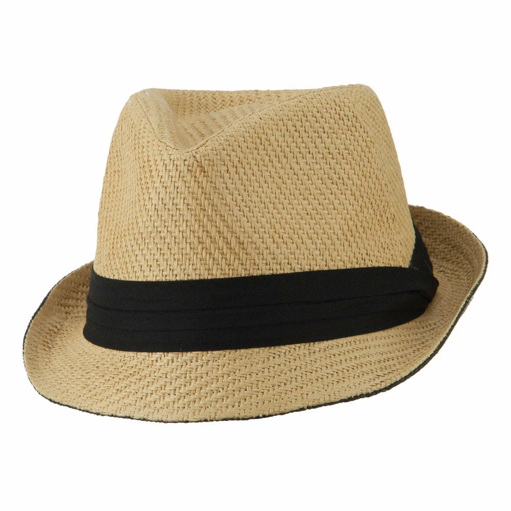 Hatiya Toyo Fedora Hat With Black Band 37 Hatiya Toyo Fedora Hat With Black Band - Image 35
