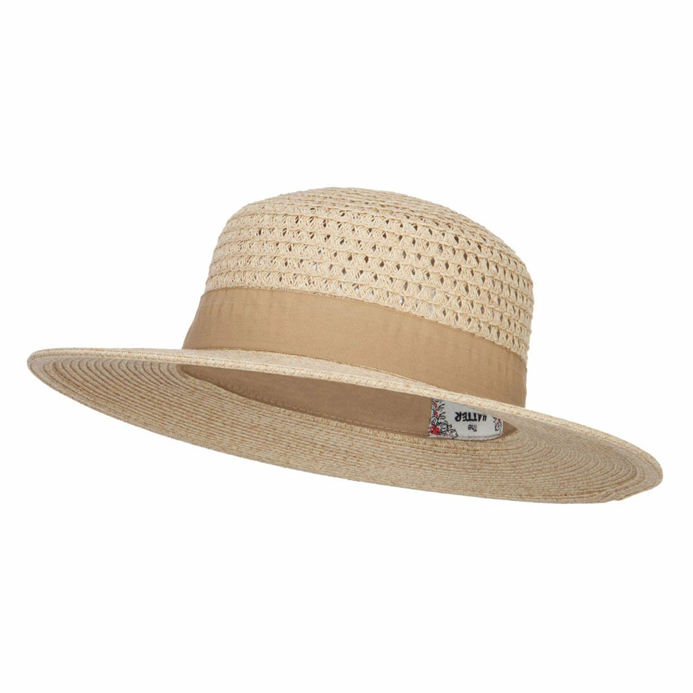 Hatiya Band Boater Panama Hat 13 Hatiya Band Boater Panama Hat - Image 11