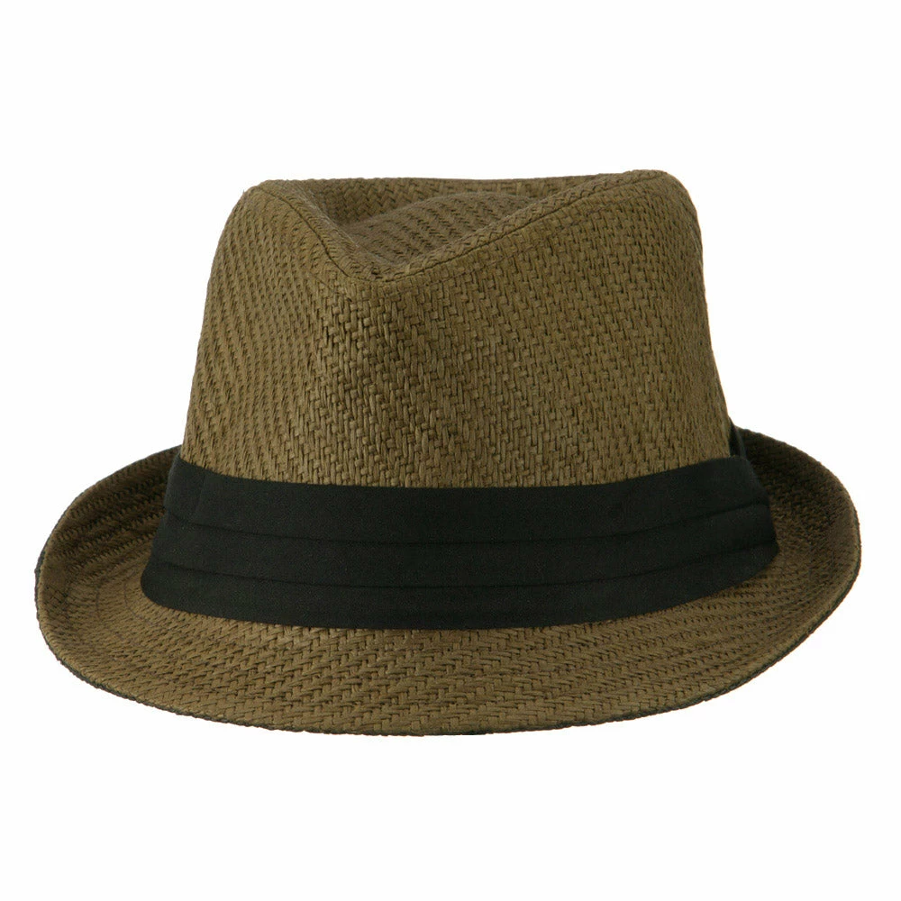 Hatiya Toyo Fedora Hat With Black Band 42 Hatiya Toyo Fedora Hat With Black Band - Image 40