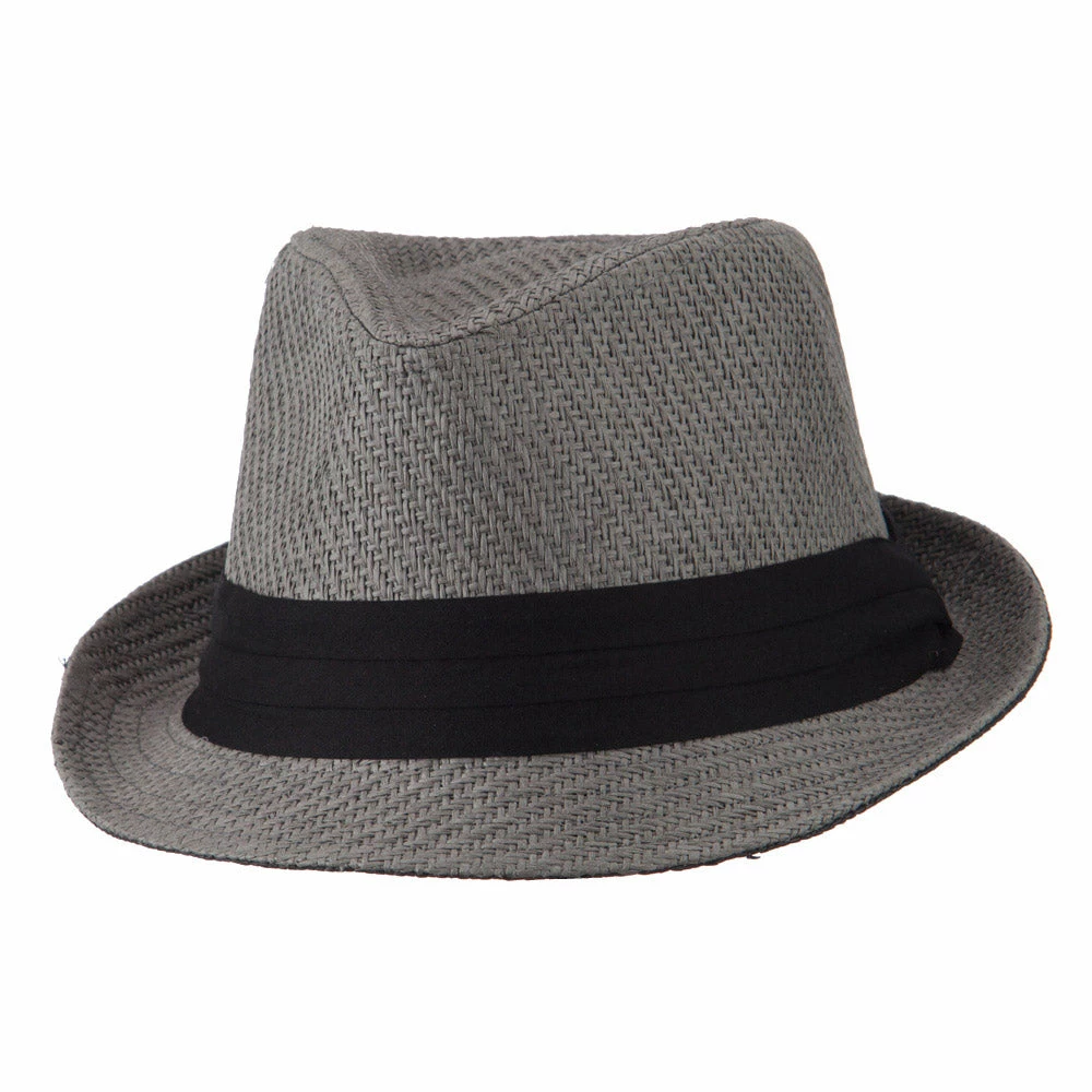 Hatiya Toyo Fedora Hat With Black Band 47 Hatiya Toyo Fedora Hat With Black Band - Image 45