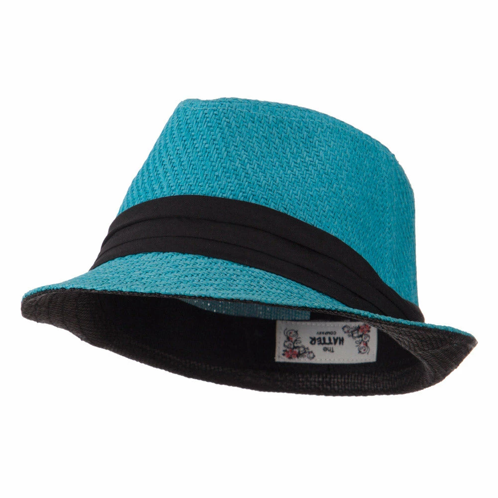 Hatiya Toyo Fedora Hat With Black Band 18 Hatiya Toyo Fedora Hat With Black Band - Image 16