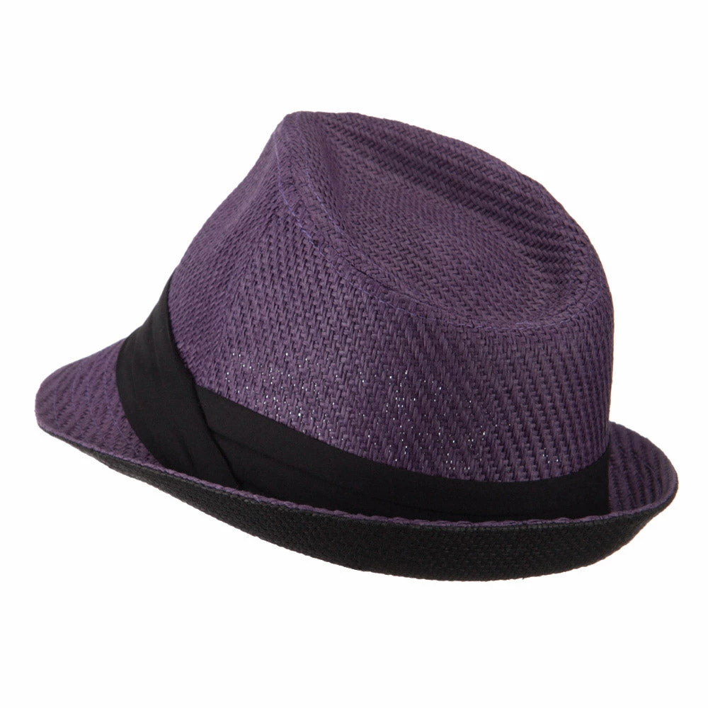 Hatiya Toyo Fedora Hat With Black Band 49 Hatiya Toyo Fedora Hat With Black Band - Image 47