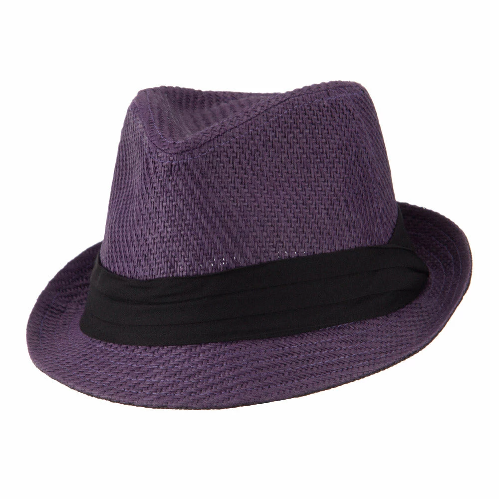 Hatiya Toyo Fedora Hat With Black Band 52 Hatiya Toyo Fedora Hat With Black Band - Image 50