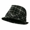 Broner Women's Black And Charcoal Plaid Fedora -Adams Shop bc001mf 1 1