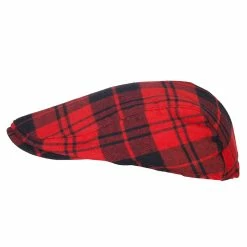Jeanne Simmons Boy's Cotton Plaid Print Ivy Cap -Adams Shop bc003ic red navy 5
