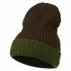 Broner Rib Knit Two Color Cuff Beanie -Adams Shop bf001bf brown 1