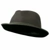 Jeanne Simmons Man's Black Grey Felt Fedora