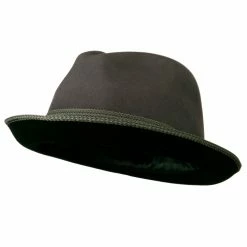 Jeanne Simmons Man's Black Grey Felt Fedora