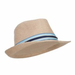Jeanne Simmons Boy's Band Jute Fedora -Adams Shop bj001cf tan 4