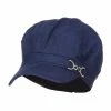 Something Special Women's Buckle Band Newsboy Hat -Adams Shop bk001nb navy 1