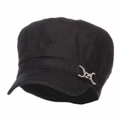 Something Special Women's Buckle Band Newsboy Hat -Adams Shop bk004nb black 1