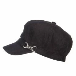 Something Special Women's Buckle Band Newsboy Hat -Adams Shop bk004nb black 5