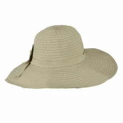 Jeanne Simmons Women's Bow With Clear Button Hat 14 Jeanne Simmons Women's Bow With Clear Button Hat -Adams Shop bo001cr beige 3