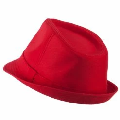 Decky Basic Poly Woven Fedora Hats -Adams Shop bp002fd red 2