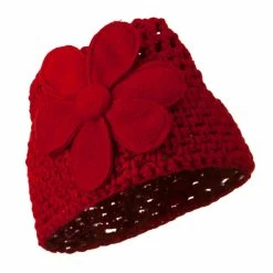 Jeanne Simmons Woman's Bio Polar Fleece Flower Beanie -Adams Shop bp003bs 1