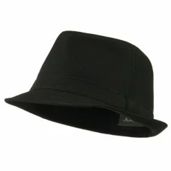 Decky Basic Poly Woven Fedora Hats -Adams Shop bp003fd black 1