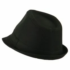Decky Basic Poly Woven Fedora Hats -Adams Shop bp003fd black 2