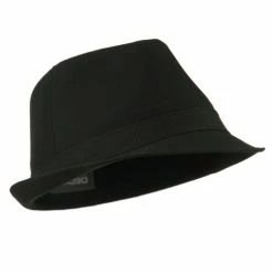 Decky Basic Poly Woven Fedora Hats -Adams Shop bp003fd black 4