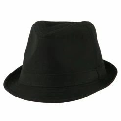 Decky Basic Poly Woven Fedora Hats -Adams Shop bp003fd black 5