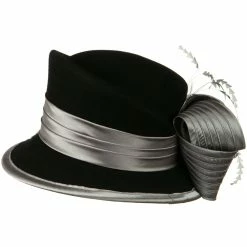 Something Special Bow Stone Wool Felt Hat 39 Something Special Bow Stone Wool Felt Hat -Adams Shop bs001fp 2