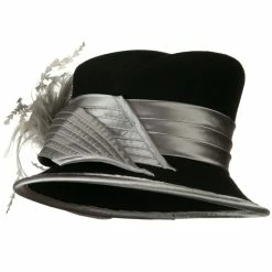 Something Special Bow Stone Wool Felt Hat 41 Something Special Bow Stone Wool Felt Hat -Adams Shop bs001fp 4