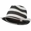 Something Special Paper Braid Striped Fedora Hat 2 Something Special Paper Braid Striped Fedora Hat -Adams Shop bs001mf 1